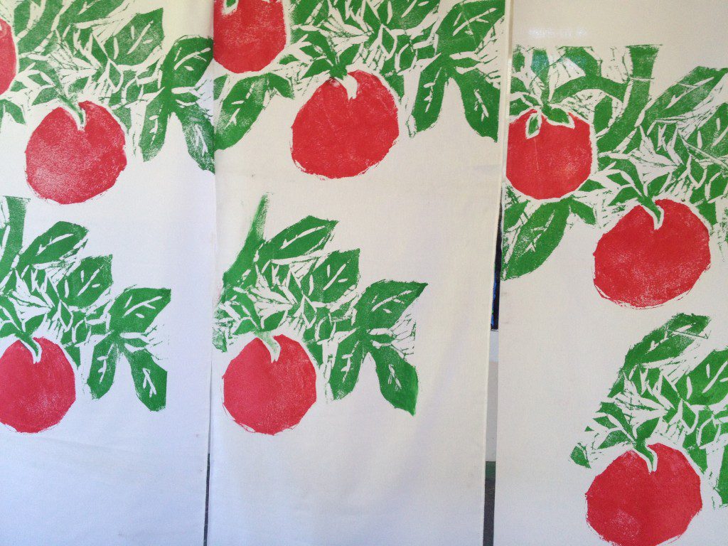 banners drying Bread & Puppet Printshop Internship: Week 6, Part 2